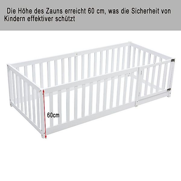 STILVORA Kinderbett 90x200 Babybett mit Matratze,Bettgestell mit Zaun und T günstig online kaufen