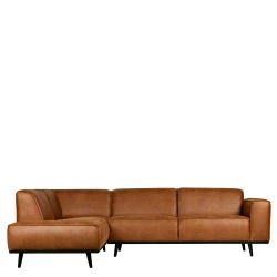 Ecksofa aus Recyclingleder Cognac Braun günstig online kaufen