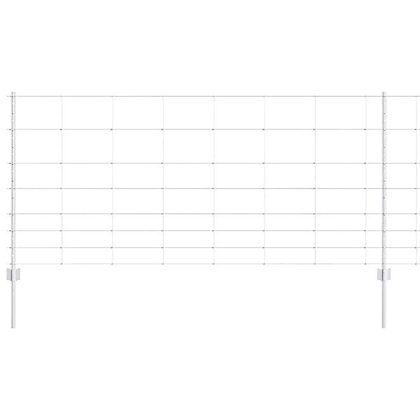 vidaXL Gartenzaun Zaun mit Pfosten Silber günstig online kaufen