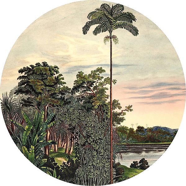 Komar Fototapete »Vlies selbstklebend - Vintage Landscape - Größe 125 x 125 günstig online kaufen