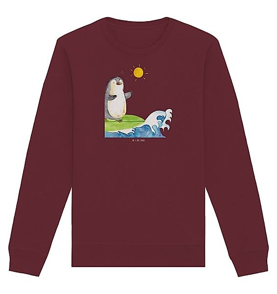 Mr. & Mrs. Panda Longpullover Pinguin Surfer Größe S - Burgundy - Geschenk, günstig online kaufen