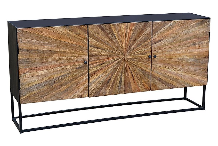 loft24 Sideboard Tanay, Anrichte, Mehrzweckschrank, 3 Türen, Mangoholz, 180 günstig online kaufen