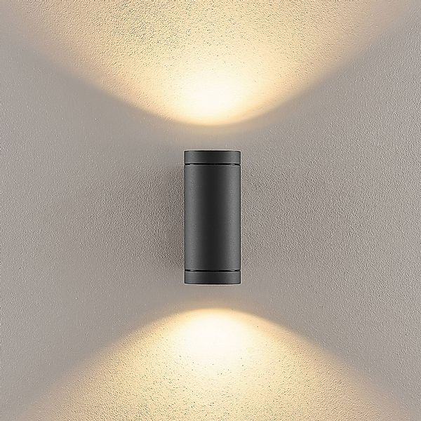 Außenwandlampe ShoreLine Pro Round up/down, dunkelgrau, GU10 günstig online kaufen