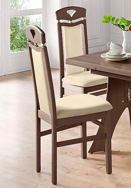Home affaire Esszimmerstuhl "Berta Küchenstuhl" (Set) 2 Stk.Bezug in Microf günstig online kaufen