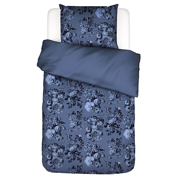 Essenza Bettwäsche Florice Bijou Blue Baumwollsatin günstig online kaufen