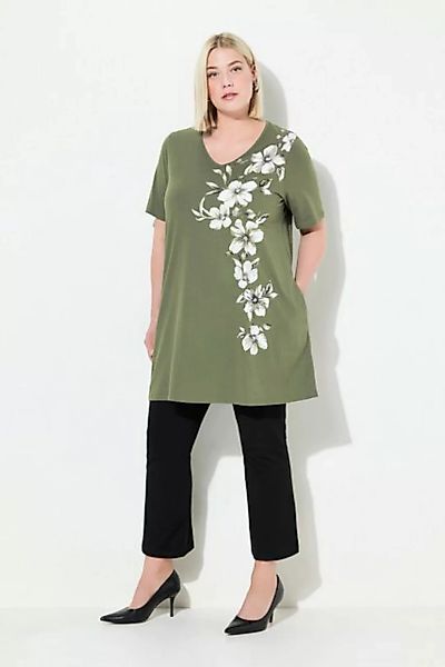 Ulla Popken Longshirt Longshirt A-Linie Motivdruck günstig online kaufen