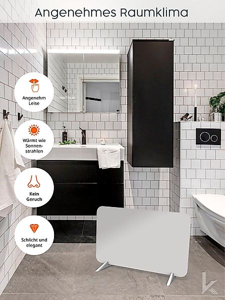 Könighaus Infrarotheizung Smart Dual-Infrarotheizung 450-800W -Stand/Wandmo günstig online kaufen