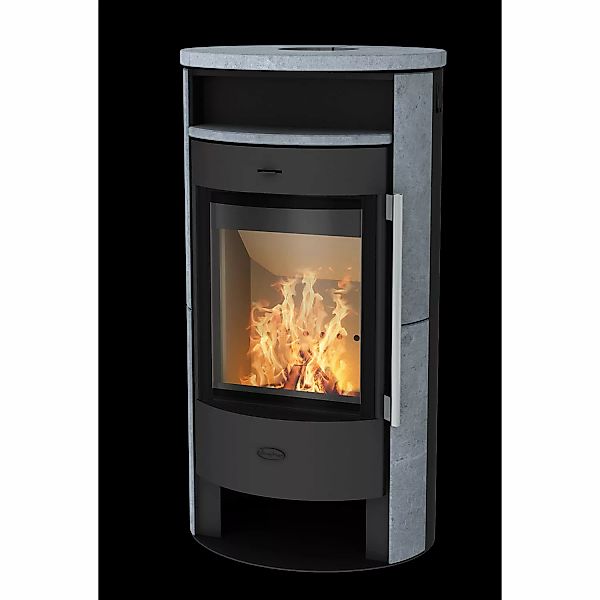 Fireplace Durago Kaminofen Speckstein Schwarz 6 kW günstig online kaufen