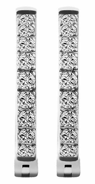 Adelia´s Klappcreolen "Damen Ohrringe – Klappcreole aus Edelstahl mit Stras günstig online kaufen