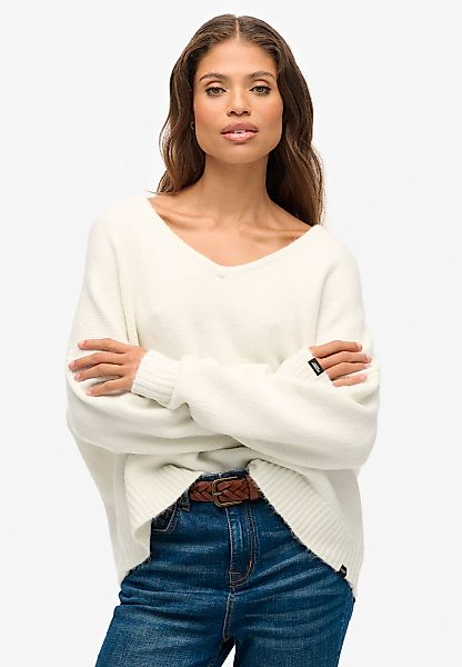 Superdry Strickpullover "BRUSHED OS V NECK JUMPER" günstig online kaufen
