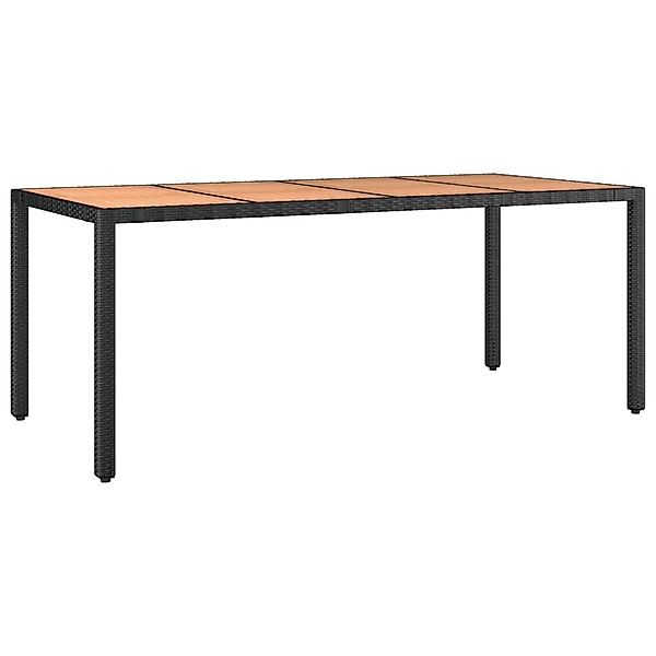vidaXL Gartentisch Gartentisch mit Holzplatte Schwarz günstig online kaufen