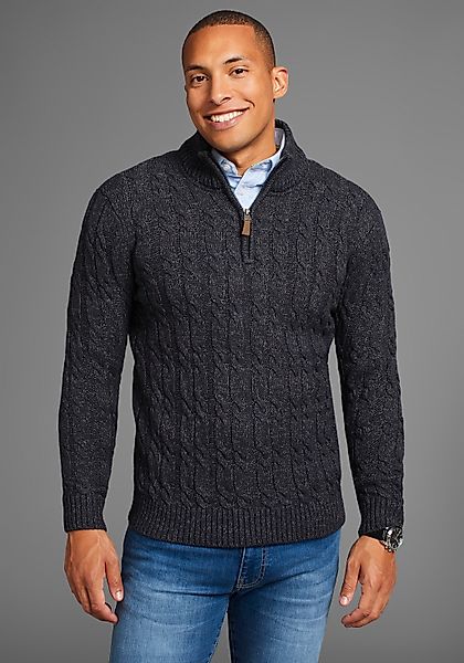 DELMAO Troyer "Bis Größe 3XL", mit Zopfmuster günstig online kaufen
