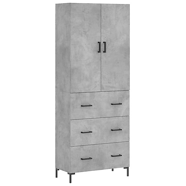 vidaXL Highboard Betongrau 69,5x34x180 cm Holzwerkstoff 3195847 günstig online kaufen