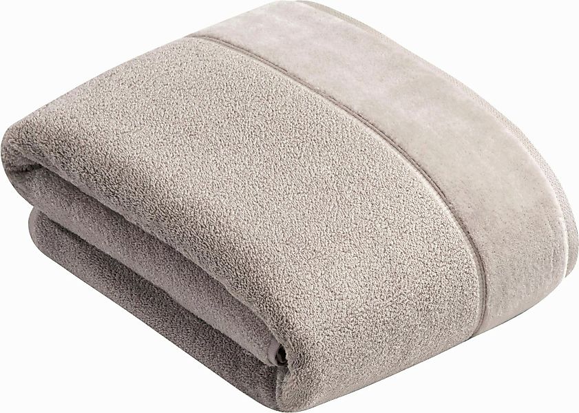 Vossen Badetuch »Pure«, (1 St.), Baumwolle & VEGAN, mit eleganter Veloursbo günstig online kaufen