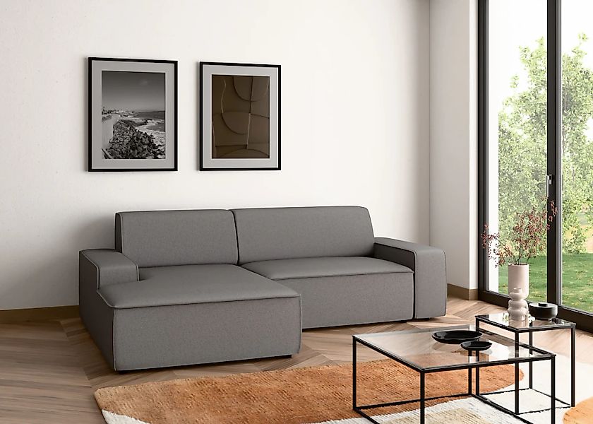 TRENDMANUFAKTUR Ecksofa "Graz, wahlweise mit Sitzvorschub und Bettkasten, L günstig online kaufen