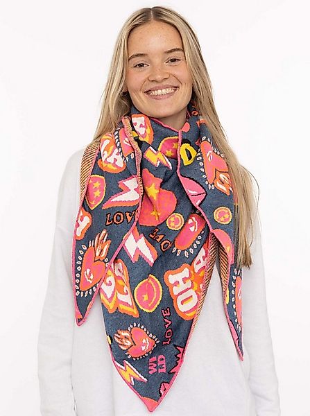 Zwillingsherz Dreieckstuch "OOPS", Statement Muster, Strick, wärmend günstig online kaufen