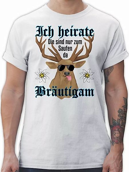 Shirtracer T-Shirt Bräutigam Hirsch JGA Männer günstig online kaufen