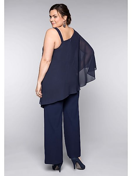 Sheego Jumpsuit "Große Größen", im Lagenlook mit Fledermausärmel günstig online kaufen
