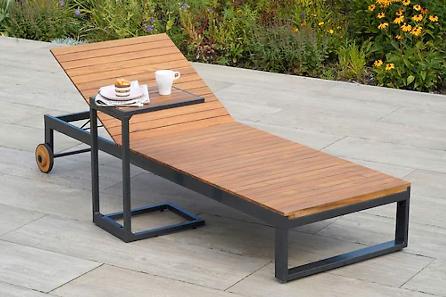 MERXX Gartenliege »Santorin« inkl. Beistelltisch günstig online kaufen