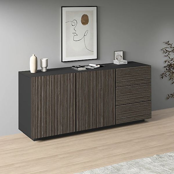 Home affaire Sideboard "Vega Sideboard,Kommode,180 cm" mit 2 Türen und 3 Sc günstig online kaufen