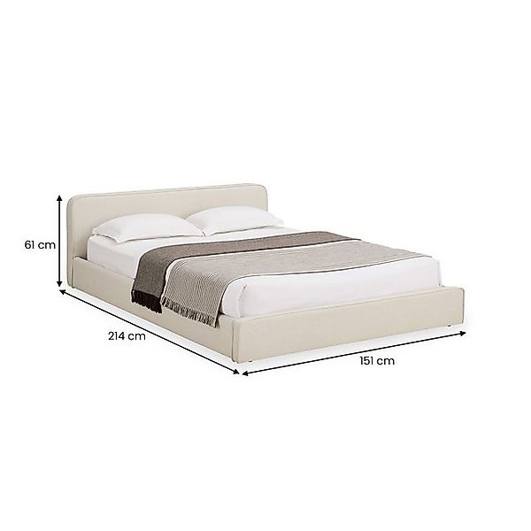 IDIMEX Polsterbett MARINI, Bett 140x200 cm mit Lattenrost Doppelbett mit Ko günstig online kaufen