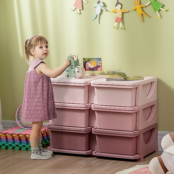 HOMCOM Spielzeugtruhe Schubladenschrank für Kinder, mit günstig online kaufen