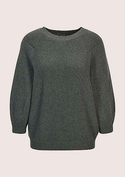 MADELEINE Strickpullover Zeitloser Baumwollpullover mit Perlfang-Muster Her günstig online kaufen