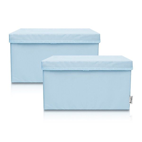 Lifeney Faltbox Aufbewahrungsbox, Hellblau, groß, 2er günstig online kaufen