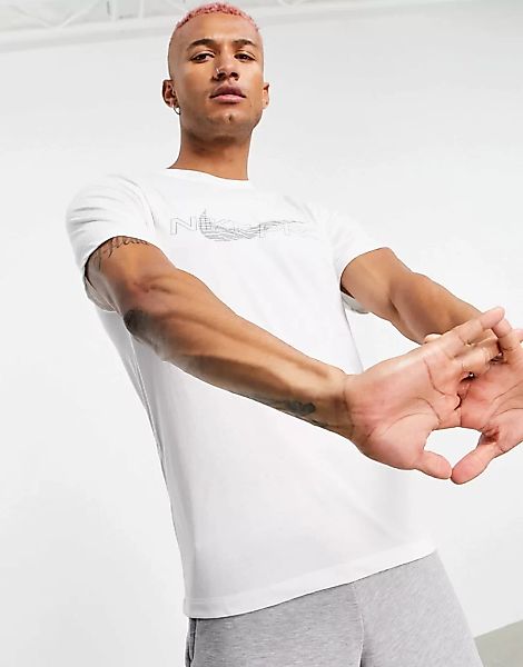 Nike – Pro Training – T-Shirt in Weiß günstig online kaufen