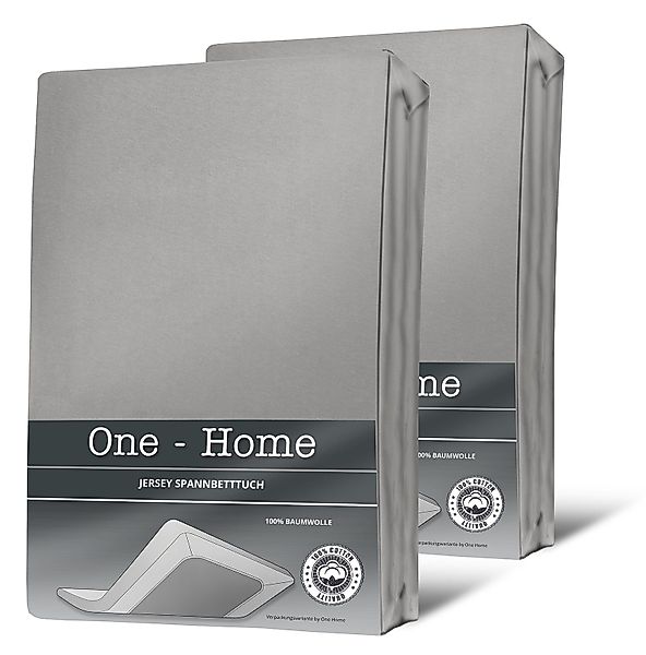 One Home Spannbettlaken Jersey, Jersey, Gummizug: rundum, (2 Stück), Double günstig online kaufen