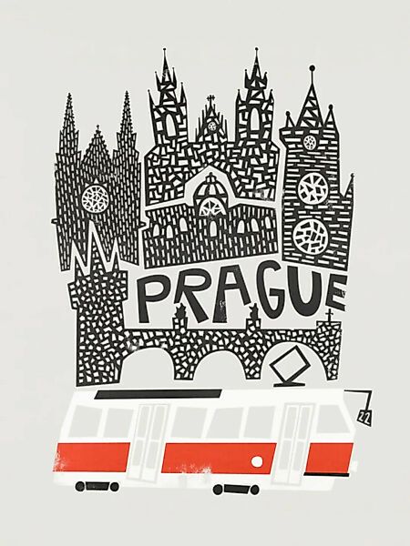 Poster / Leinwandbild - Prague Cityscape günstig online kaufen