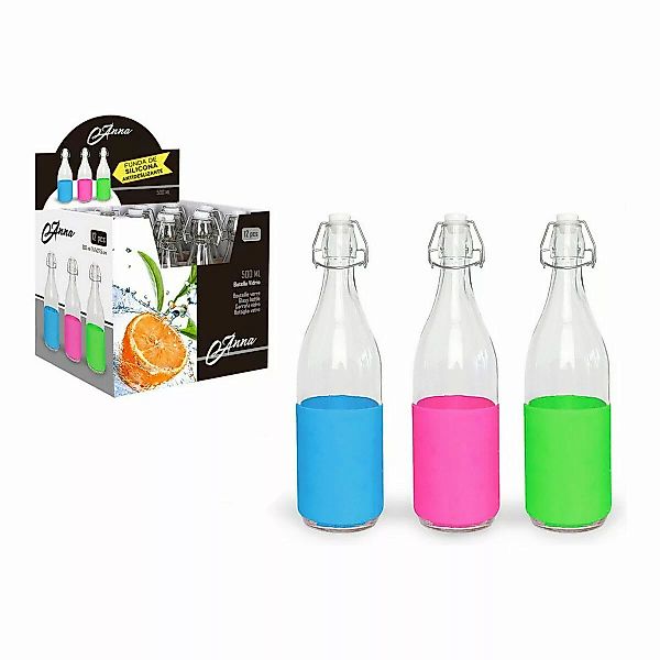 Flasche Anna Glas Silikon Mit Deckel (0,5 L) günstig online kaufen