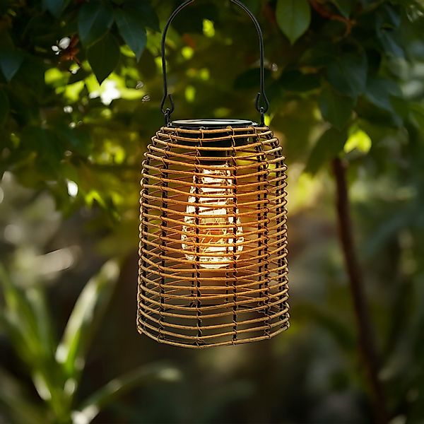 Spetebo LED Gartenleuchte Solarlampe mit Glühbirne, günstig online kaufen