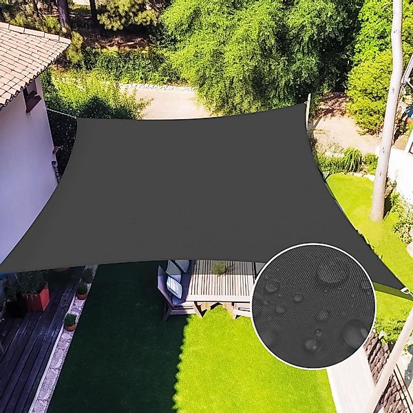 RWEUOQ Sonnensegel Quadratische UV-Schutzmarkise Wasserdicht, wetterfest günstig online kaufen