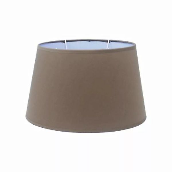 B & S Lampenschirm klein Tischlampe Stoff E14 / E27 Fassung Braun oval H 15 günstig online kaufen