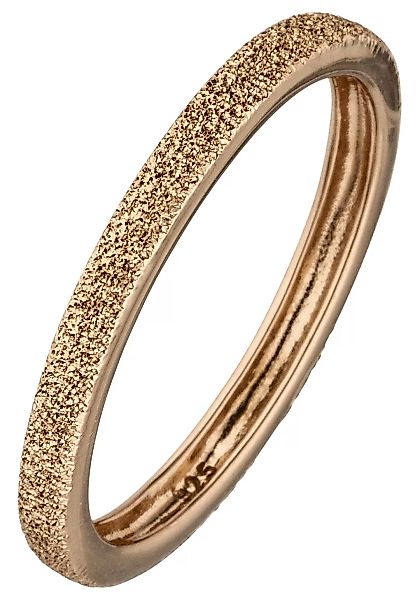 JOBO Fingerring, 925 Silber roségold vergoldet mit Struktur günstig online kaufen