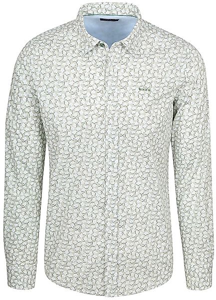 NZA Shirt Oban Poplin Blumenmuster Grün - Größe 3XL günstig online kaufen