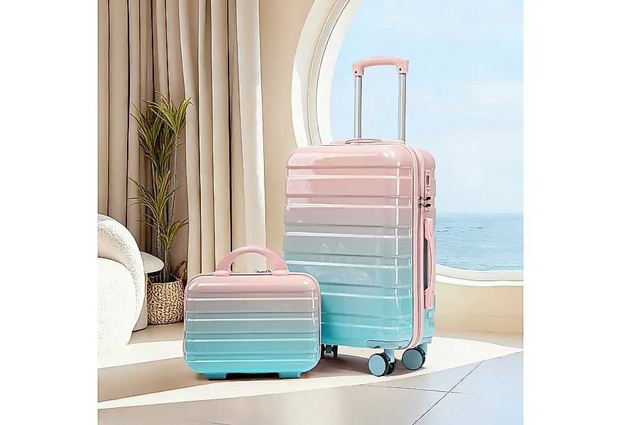 OKWISH Kofferset Trolleyset Hartschalen, 4 Rollen, (mit Seitenhandgriffen, günstig online kaufen