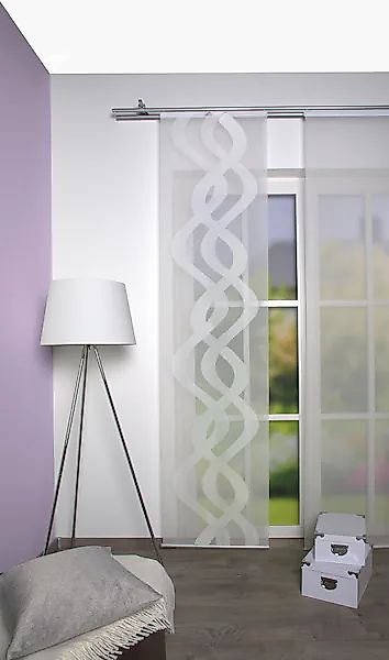 HOME WOHNIDEEN Schiebegardine »RONALD« Klettband 1 Stk. tlg. HxB: 245x60, i günstig online kaufen