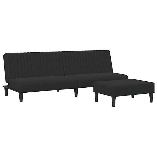 vidaXL Sofa 2-tlg. Sofagarnitur Schwarz Samt günstig online kaufen