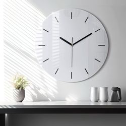 Tulup Wanduhr Wanduhr Glasrunde Uhr Moderne günstig online kaufen