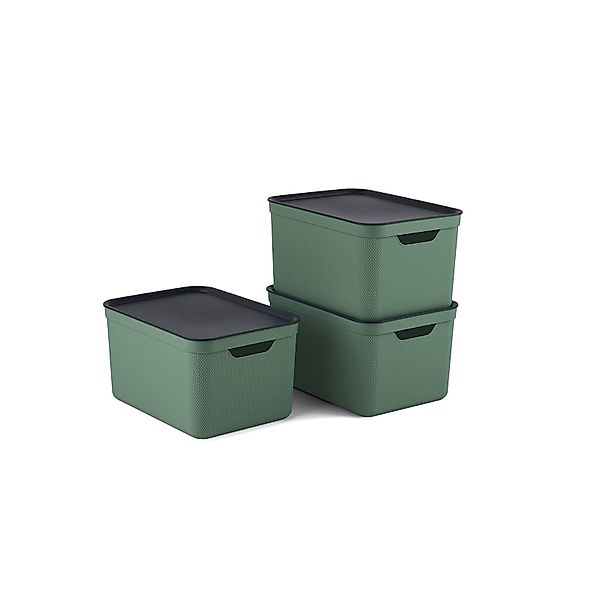 ROTHO Aufbewahrungsbox 3er- Set Aufbewahrungskorb 16l günstig online kaufen
