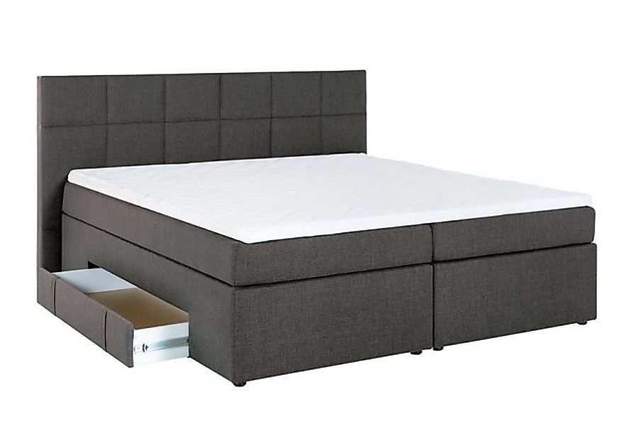 Möbelfreude Boxspringbett Boxspringbett Andybur Anthrazit 140x200 cm H3, An günstig online kaufen