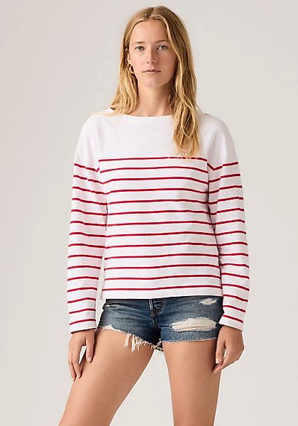 Levis Langarmshirt "MARIN STRIPE TOP" Saum mit kurzen Seitenschlitzen günstig online kaufen