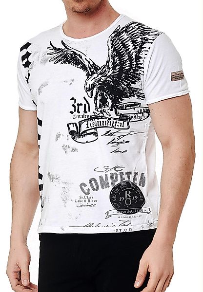R-NEAL T-Shirt T-Shirt Rundhals USA Eagle günstig online kaufen