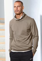 Bench. Loungewear Sweatshirt, mit großem Stehkragen aus einer Baumwollmisch günstig online kaufen