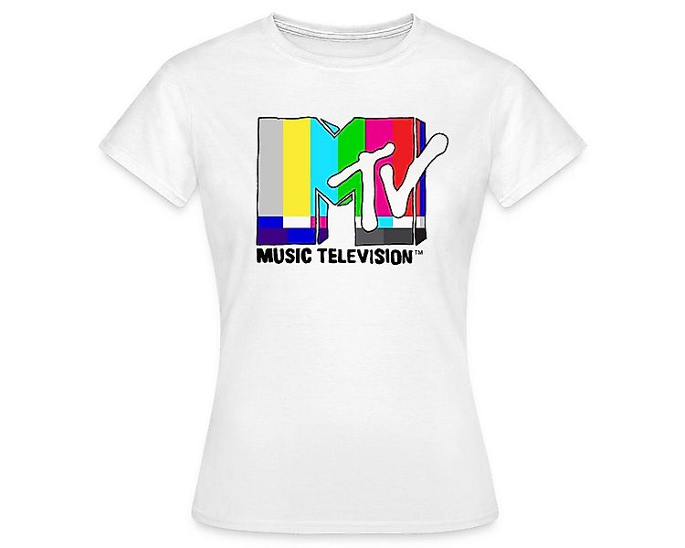 Spreadshirt T-Shirt MTV Music Television TV-Statik-Logo Frauen T-Shirt (1-t günstig online kaufen