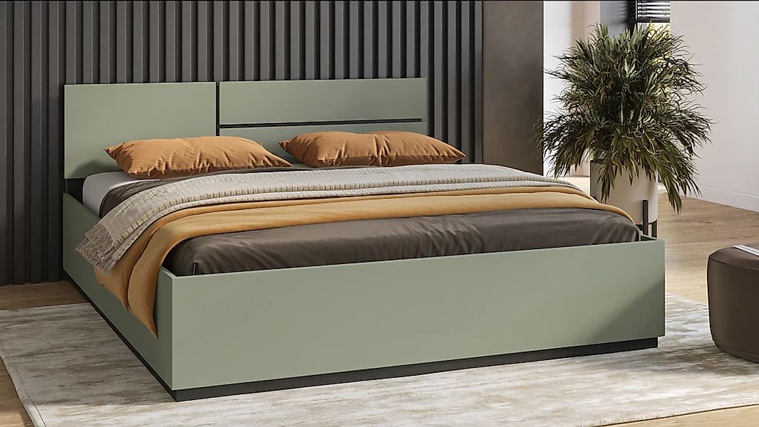 Home affaire Bettgestell "Cross, moderner Bettrahmen", Doppelbett in zwei G günstig online kaufen