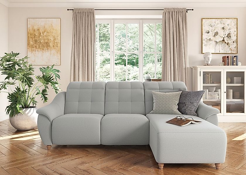 Home affaire Ecksofa "Boston L-Form" Kopfteilverstellung an jeder Sitzfläch günstig online kaufen