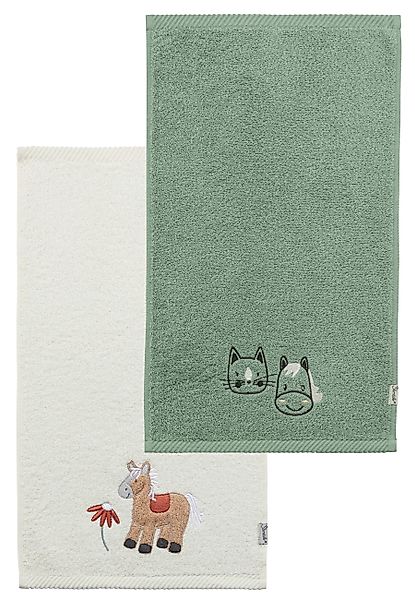 Sterntaler® Handtücher Sterntaler® Kinderhandtuch 2er-Pack BAUERNHOF, günstig online kaufen